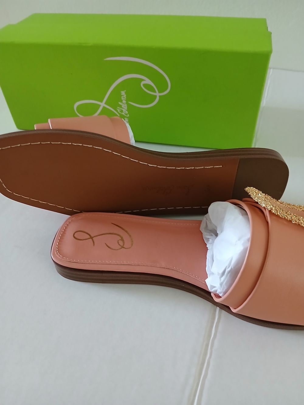 Sam Edelman Inez Canyon Clay Sandals with Gold Buckle Size 6.5 $85 - Picture 5 of 11